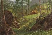 Albert Bierstadt Wooded Hillside oil